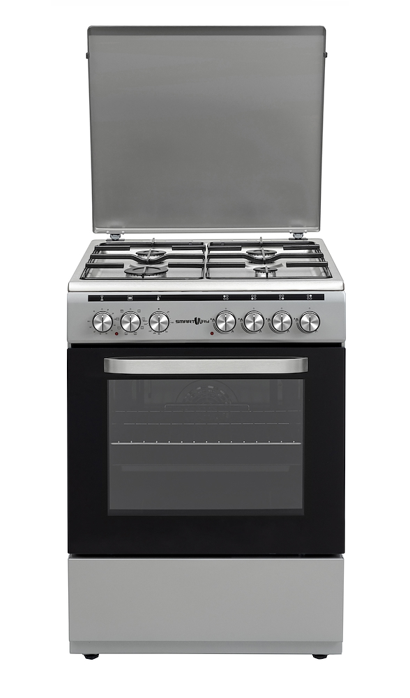 SMARTWAY VSCG66ELVX - Gasherd 60x60 mit Elektrobackofen Inox