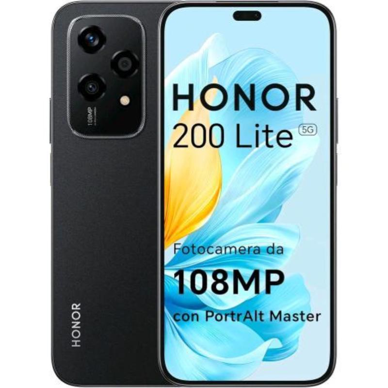 HONOR 200LITETIMMIDNIGHTBLACK - Smartphone 5G 256GB Schwarz