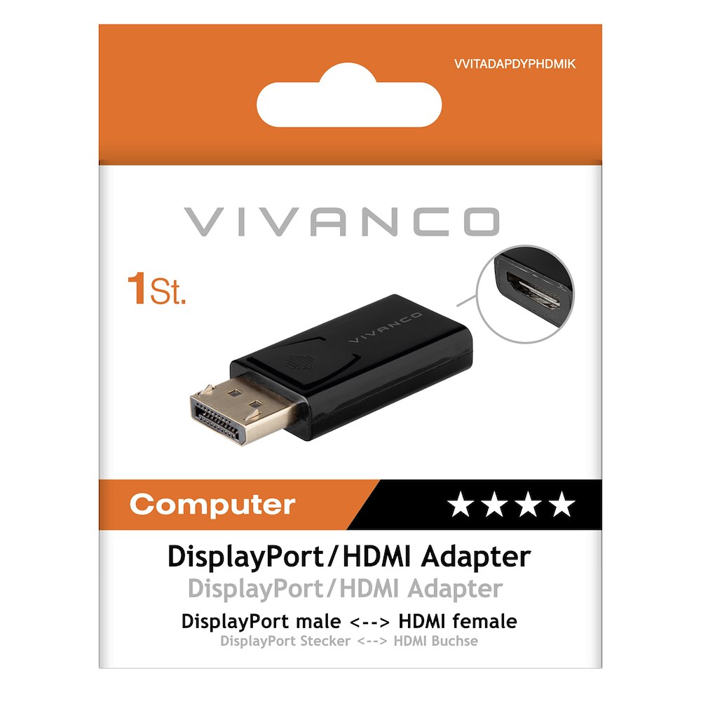 VIVANCO VVITADAPDYPHDMIK - HDMI Adapter Schwarz