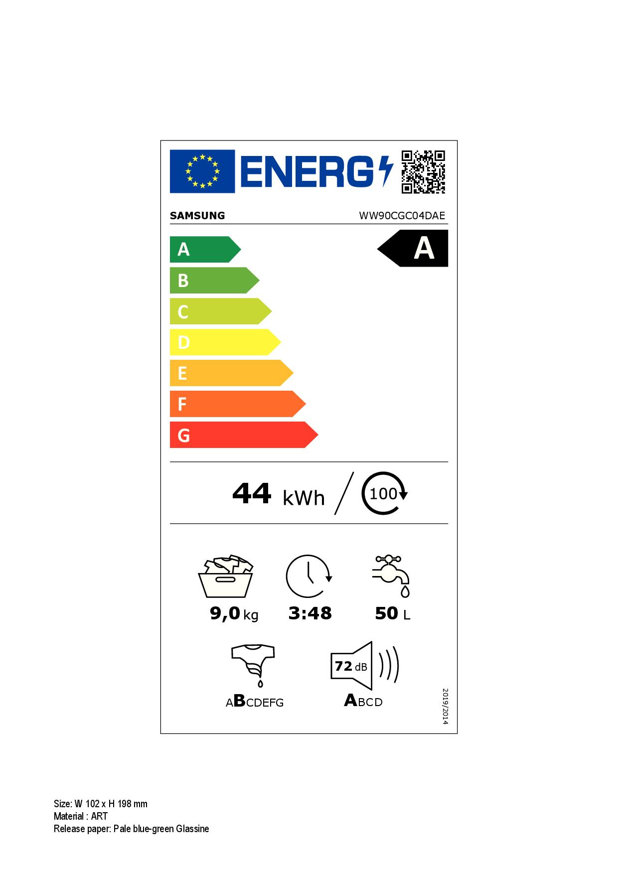 SAMSUNG WW90CGC04DAEET - Lavatrice 9 Kg WiFi Vapore