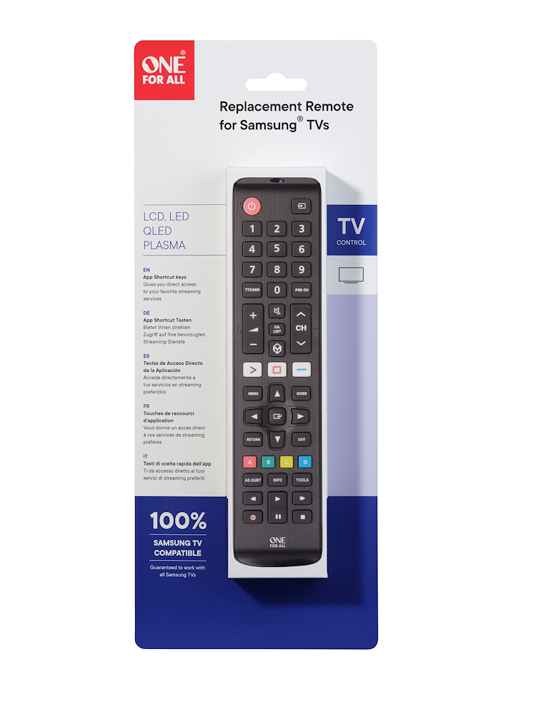 ONE FOR ALL URC4910 - Universelle Fernbedienung für Samsung TV ONE FOR ALL URC4910 - Universelle Fernbedienung für Samsung TV