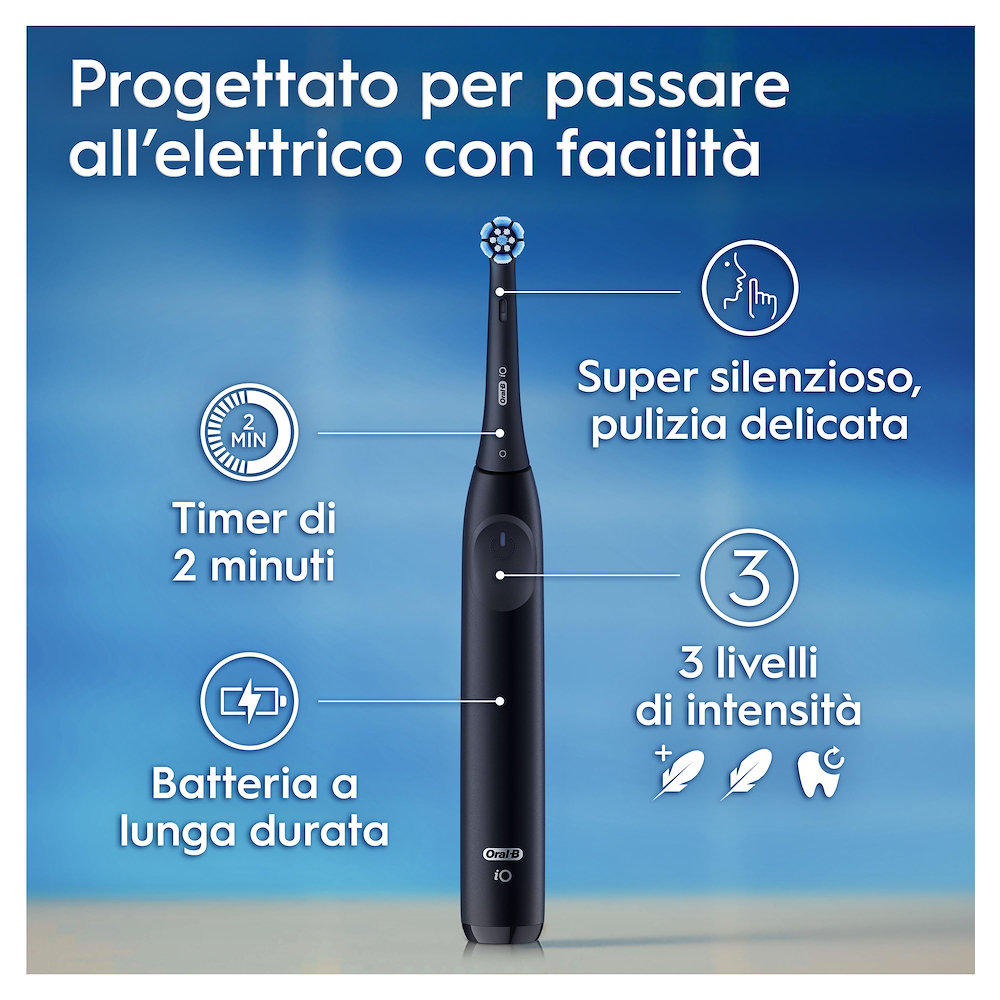 ORAL-B IO2CLEANANDCAREBLACK - Spazzolino Elettrico Oral-B iO 2 Nero