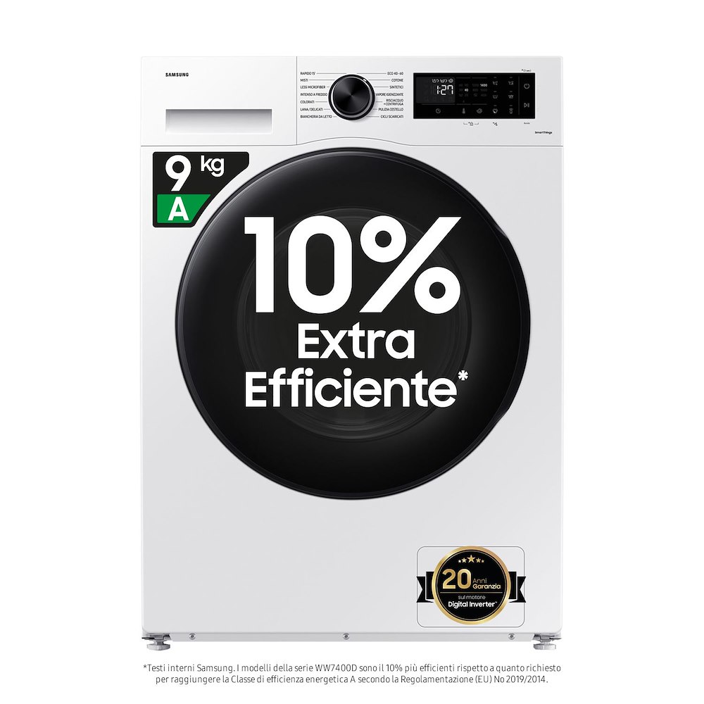 SAMSUNG WW90CGC04DAEET - Lavatrice 9 Kg WiFi Vapore