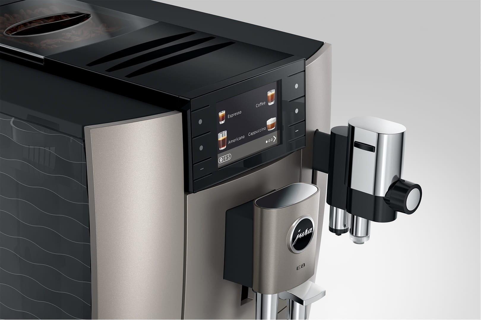 JURA E8MIDNIGHTSILVER - Macchina da caffè automatica Midnight Silver