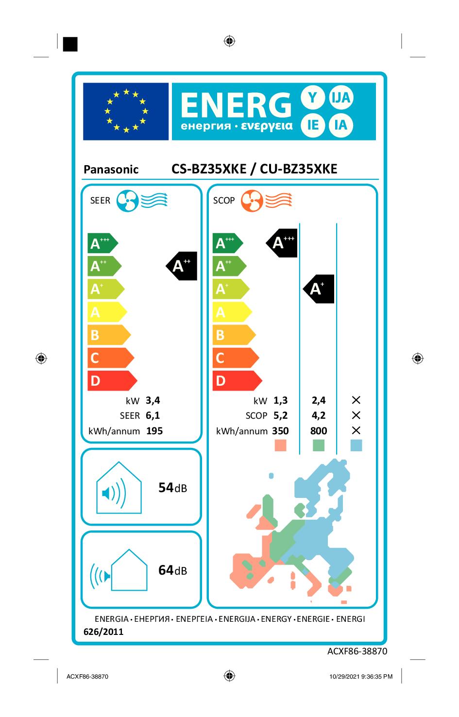 PANASONIC CSBZ35ZKE - Unità Interna 12000 BTU Inverter PANASONIC CSBZ35ZKE - Unità Interna 12000 BTU Inverter