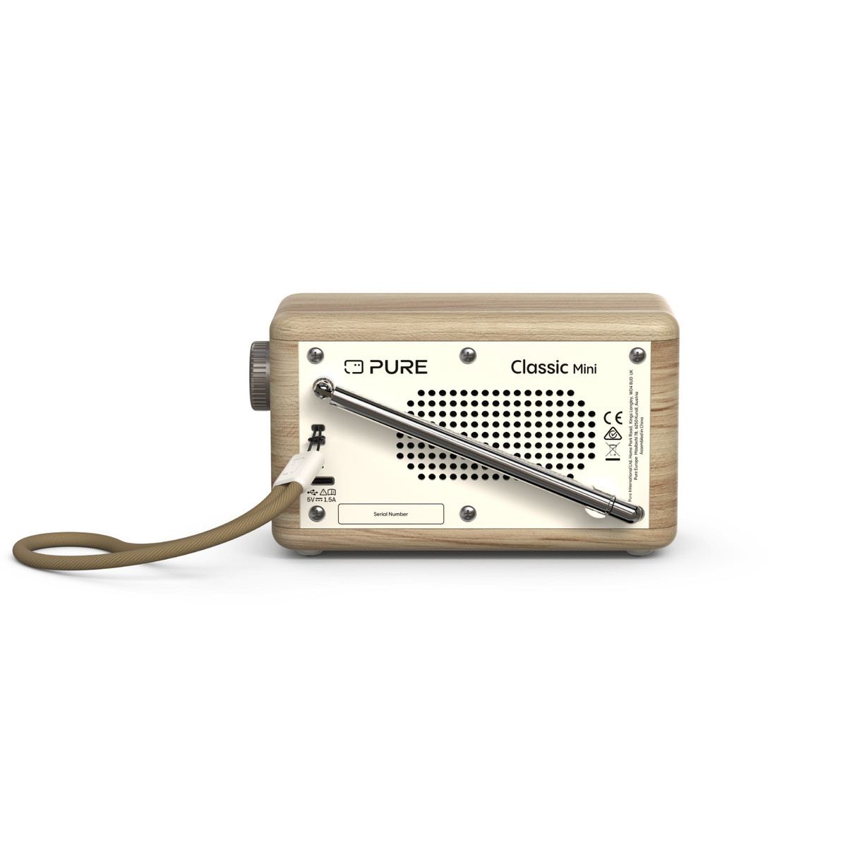 PURE 253800 - Classic Mini – Tragbares Digitalradio mit DAB+, FM und Bluetooth in Cotton White​