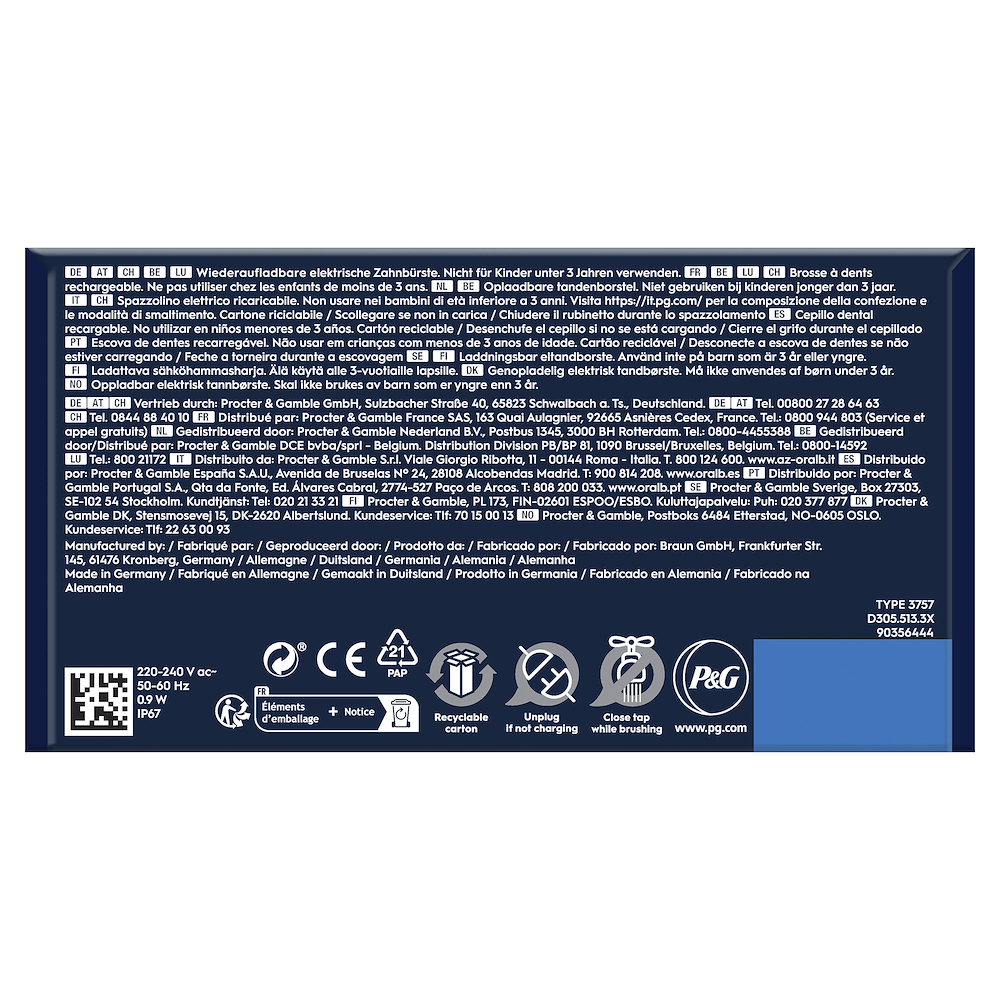 ORAL-B PRO1BLACKTRAVELCASE - Oral-B Pro 1 Spazzolino Elettrico Nero con Custodia da Viaggio ORAL-B PRO1BLACKTRAVELCASE - Oral-B Pro 1 Spazzolino Elettrico Nero con Custodia da Viaggio