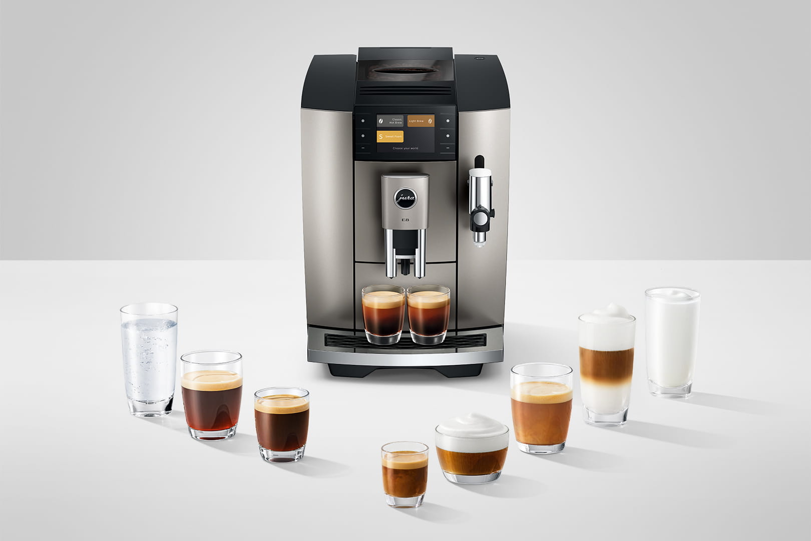 JURA E8MIDNIGHTSILVER - Macchina da caffè automatica Midnight Silver