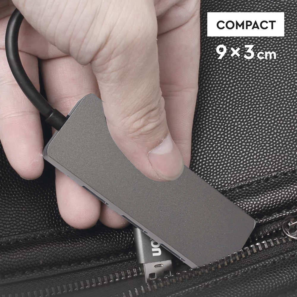 EKON ECITHUB320USBIN - USB Hub 3 in 1 Aluminium