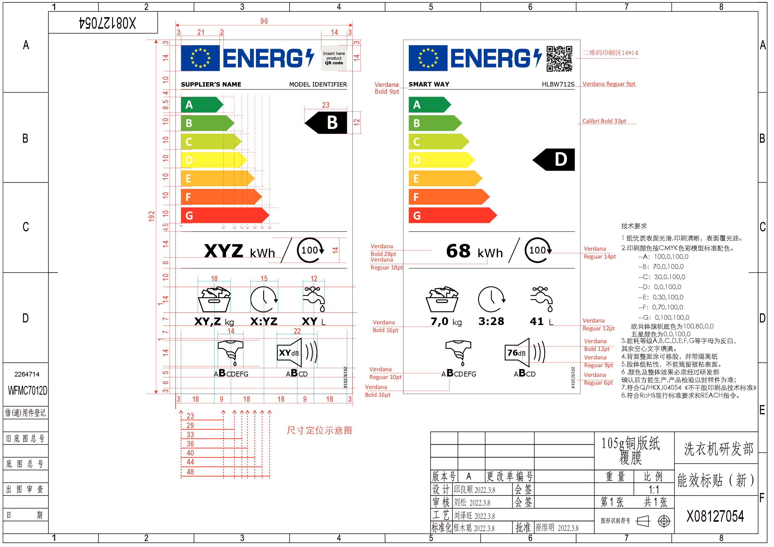SMARTWAY HLBW712S - Slim Waschmaschine 7kg 15 Programme