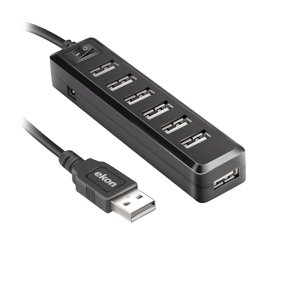 EKON ECITHUB20USB7IN1OUT - USB Multiport-Adapter 7in1