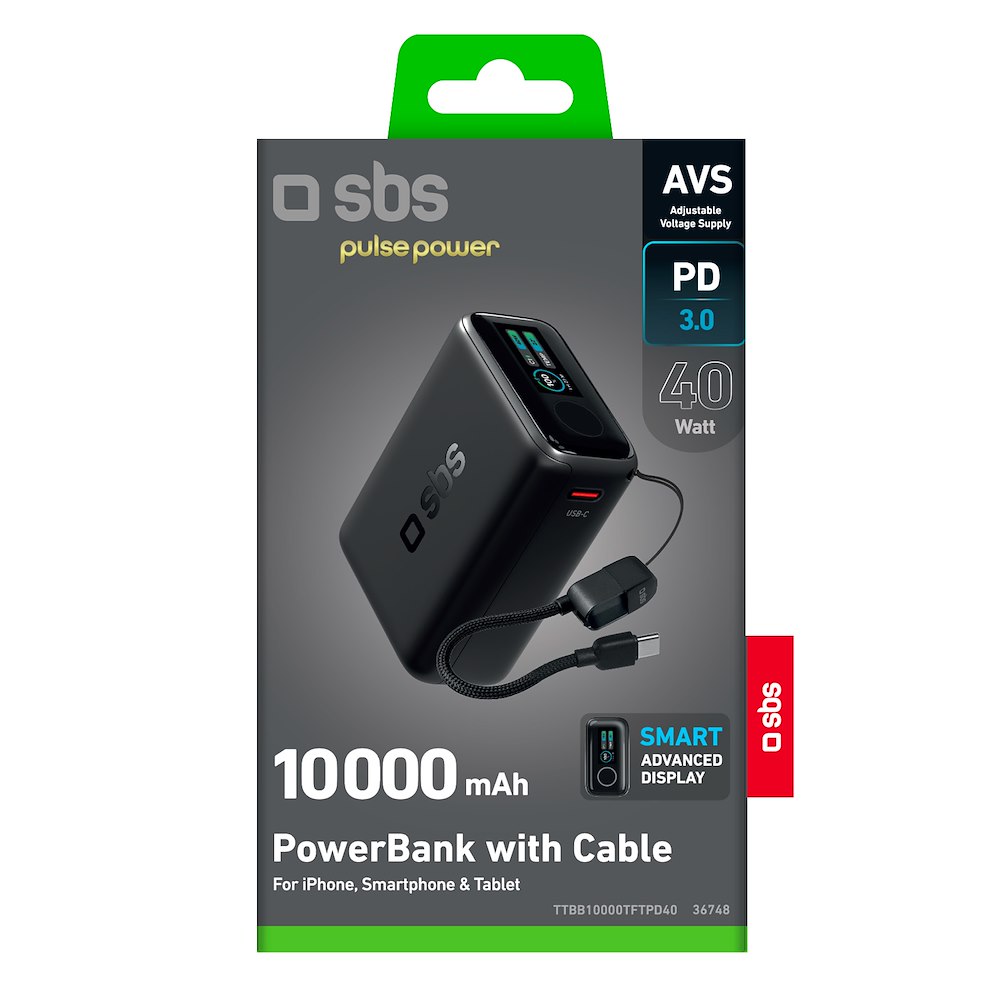SBS TTBB10000TFTPD40 - Power Bank 10000mAh 40W