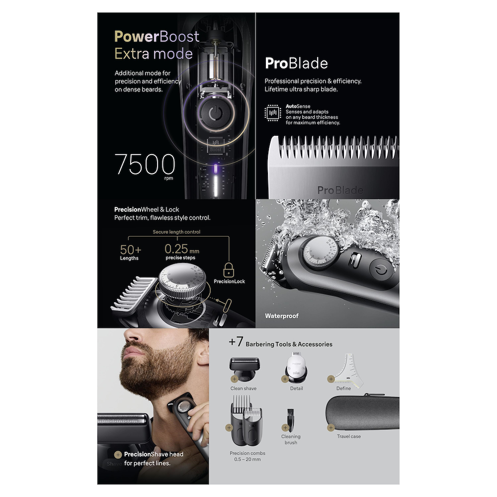 BRAUN BT9520 - Regolabarba Braun Series 9 ProBlade