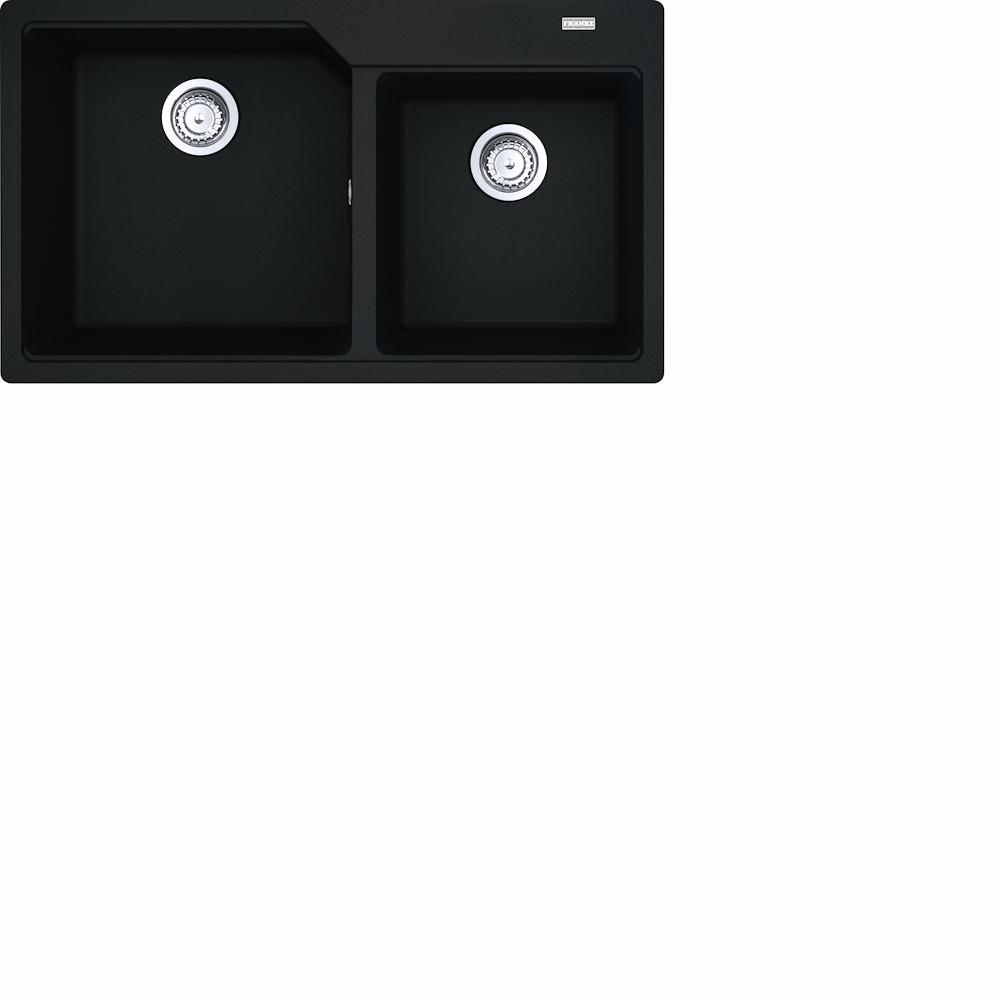 FRANKE UCG62086NERO - Franke 86cm Doppelspüle CITY Schwarz