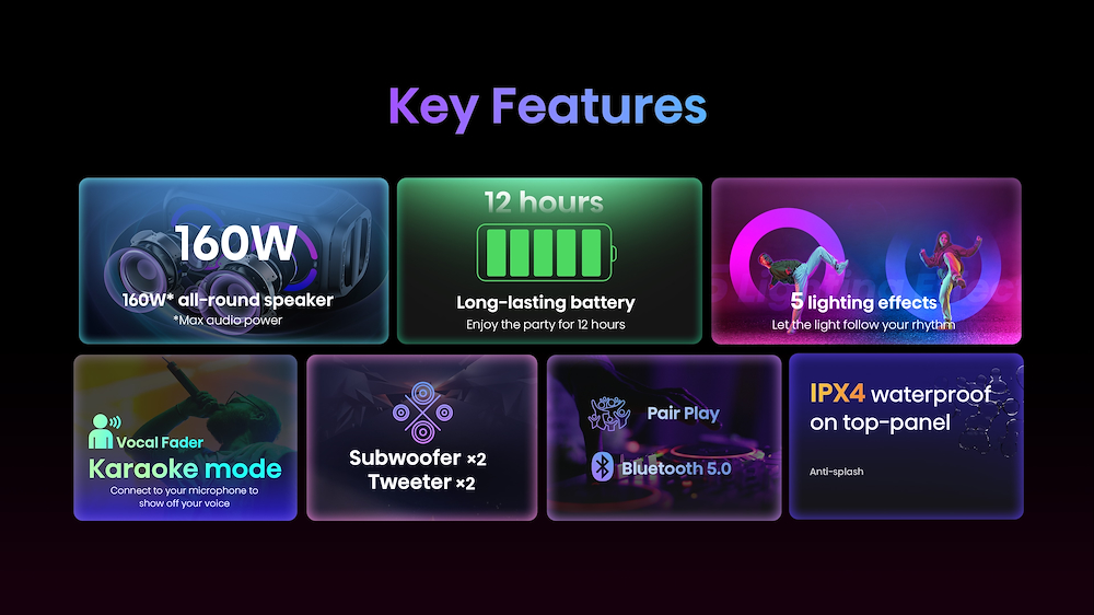 HISENSE Party Rocket - Speaker Bluetooth da festa 160W