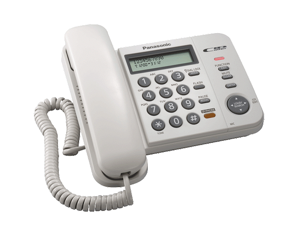 PANASONIC KXTS580EX1W - KXTS580EX1W KXTS580EX1W TELEFONO C/FILO LCD ANALOG. IDENTIF.CHIAMATE WHITE