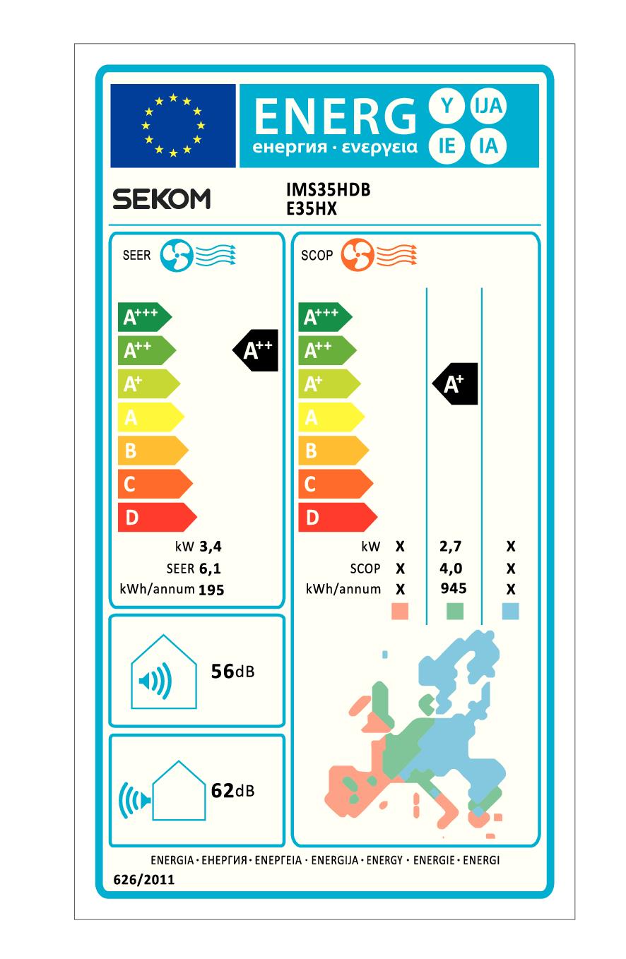 SEKOM IMS35HDB - Unità interna pompa di calore