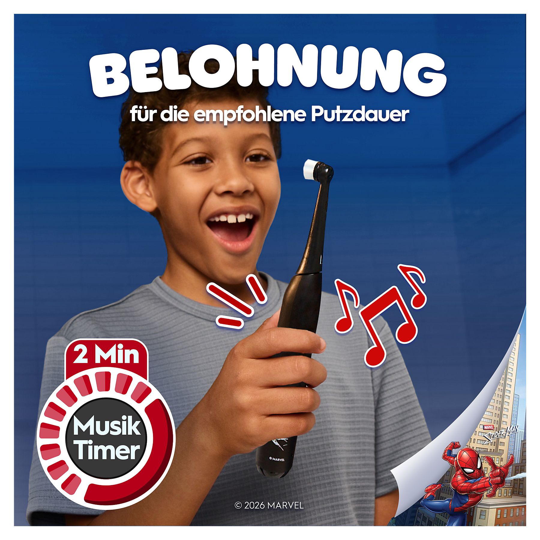 BRAUN ORAL-B IO KIDS 6+ SPIDERMAN AA45947 ELEKTRISCHE ZAHNBÜRSTE MIT REISEETUI