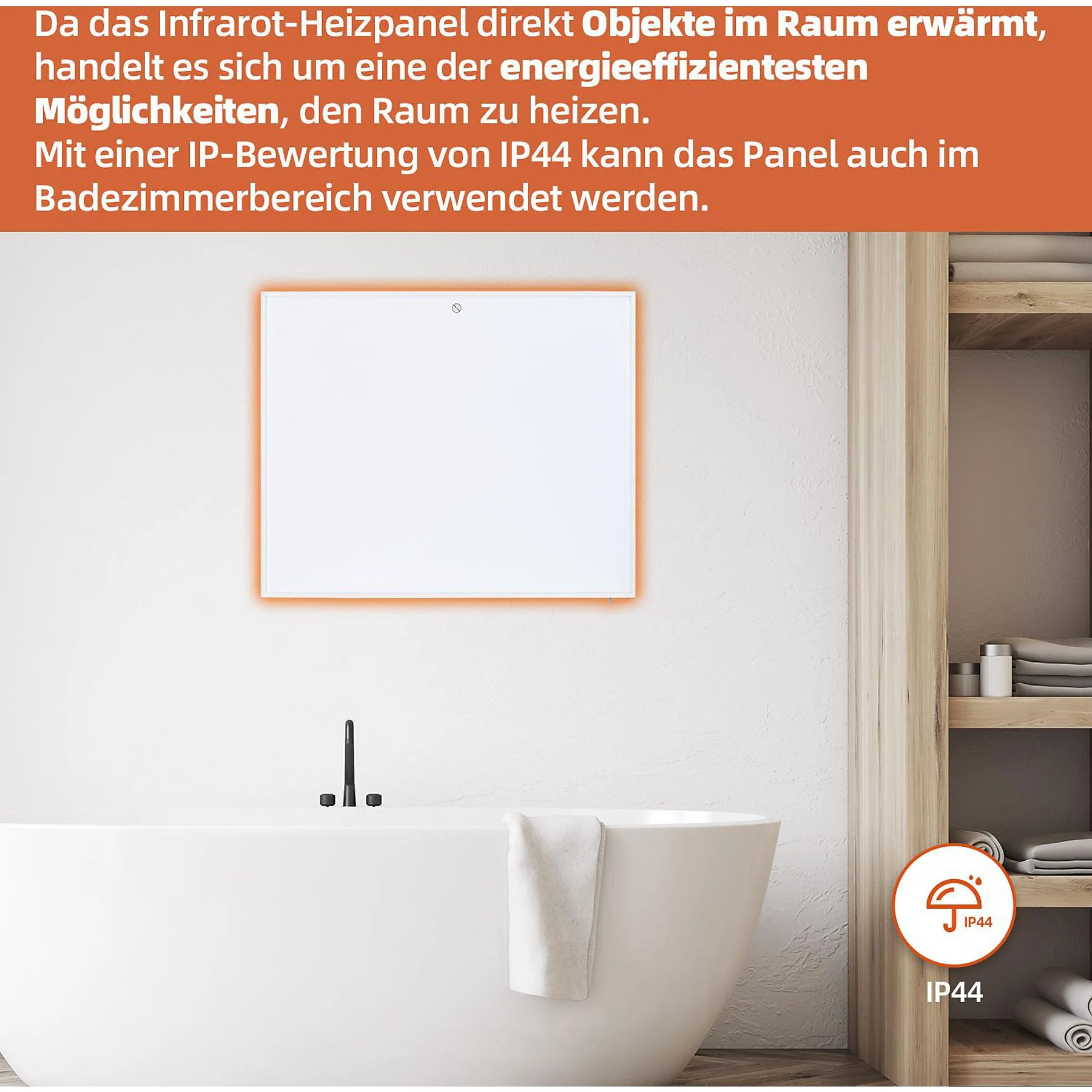 SHX SHXA350 - A350-WiFi Infrarot-Heizpaneel mit WiFi, 350W, bis 7m²