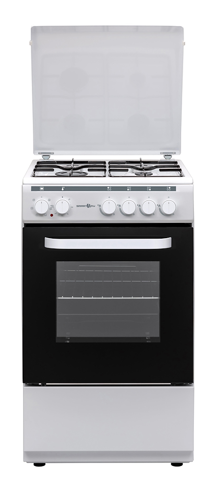 SMARTWAY VSCG55EL - Gasherd 50x50 mit Elektrobackofen Weiß