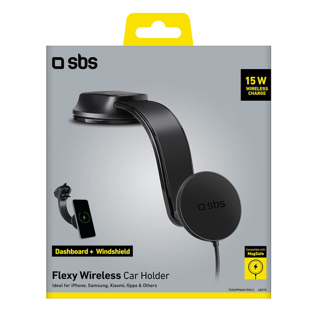 SBS TESUPPMAG15W21 - Supporto auto MagSafe per ricarica