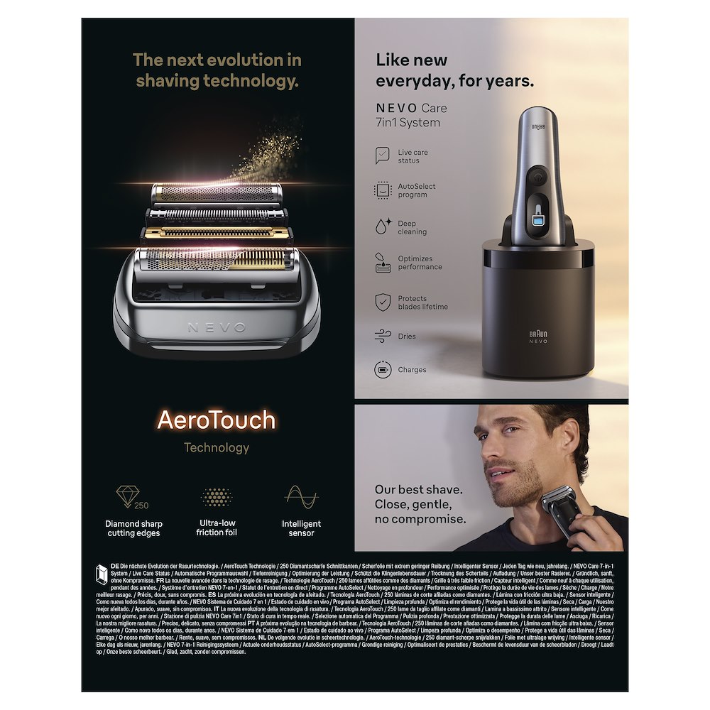 BRAUN NEVO11000C - Rasoio Elettrico Argento