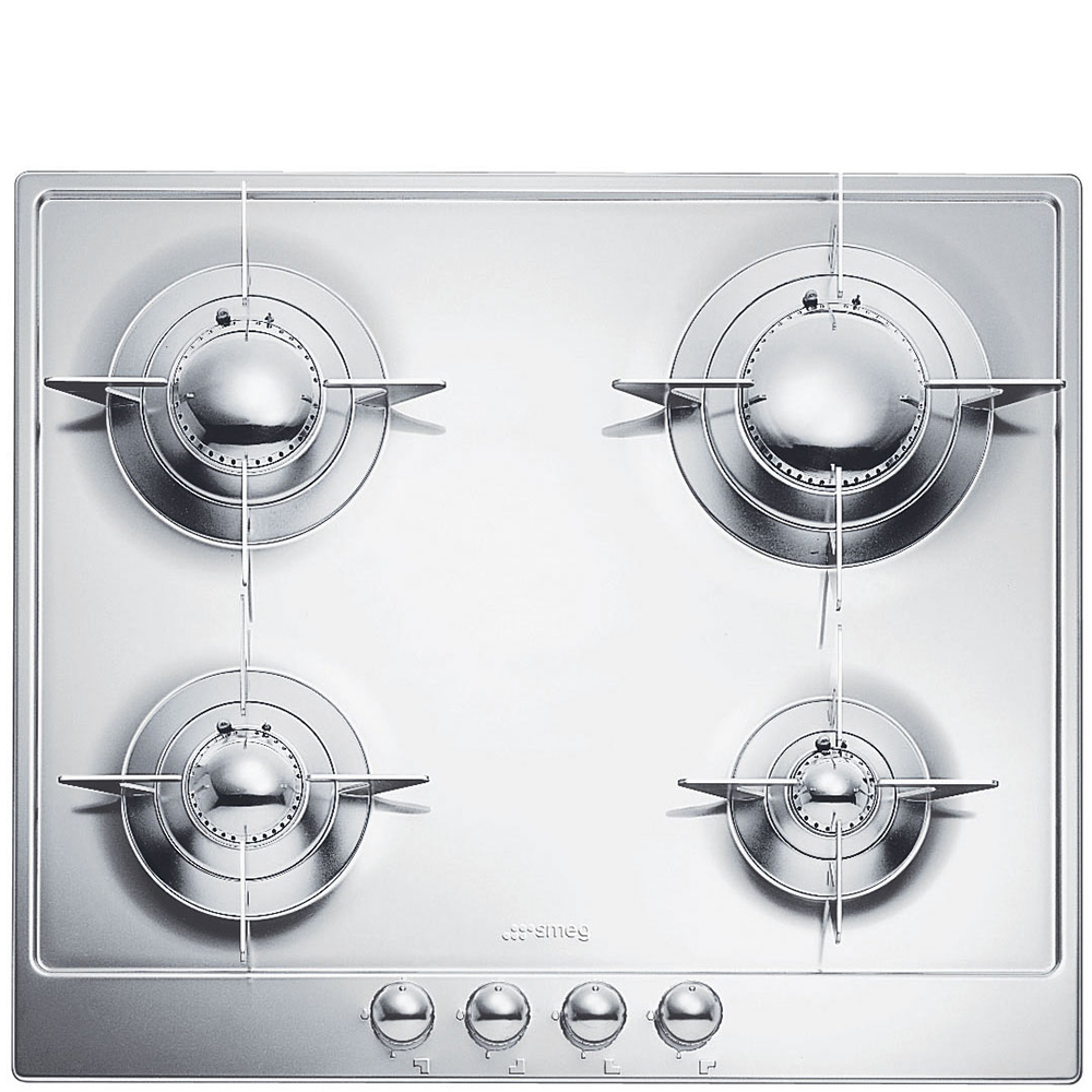 SMEG P64ES - Piano Gas 4 Fornelli Inox