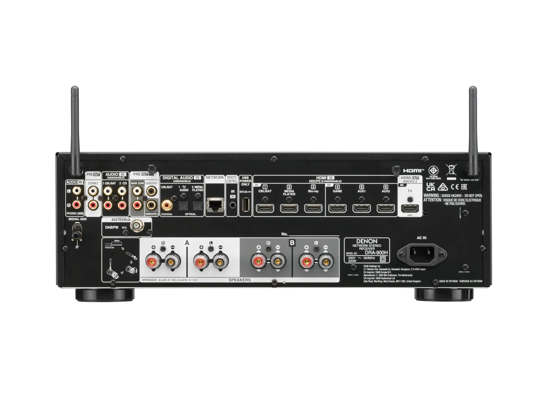 Denon DRA-900H - Ricevitore AV di rete 2.2 canali 8K