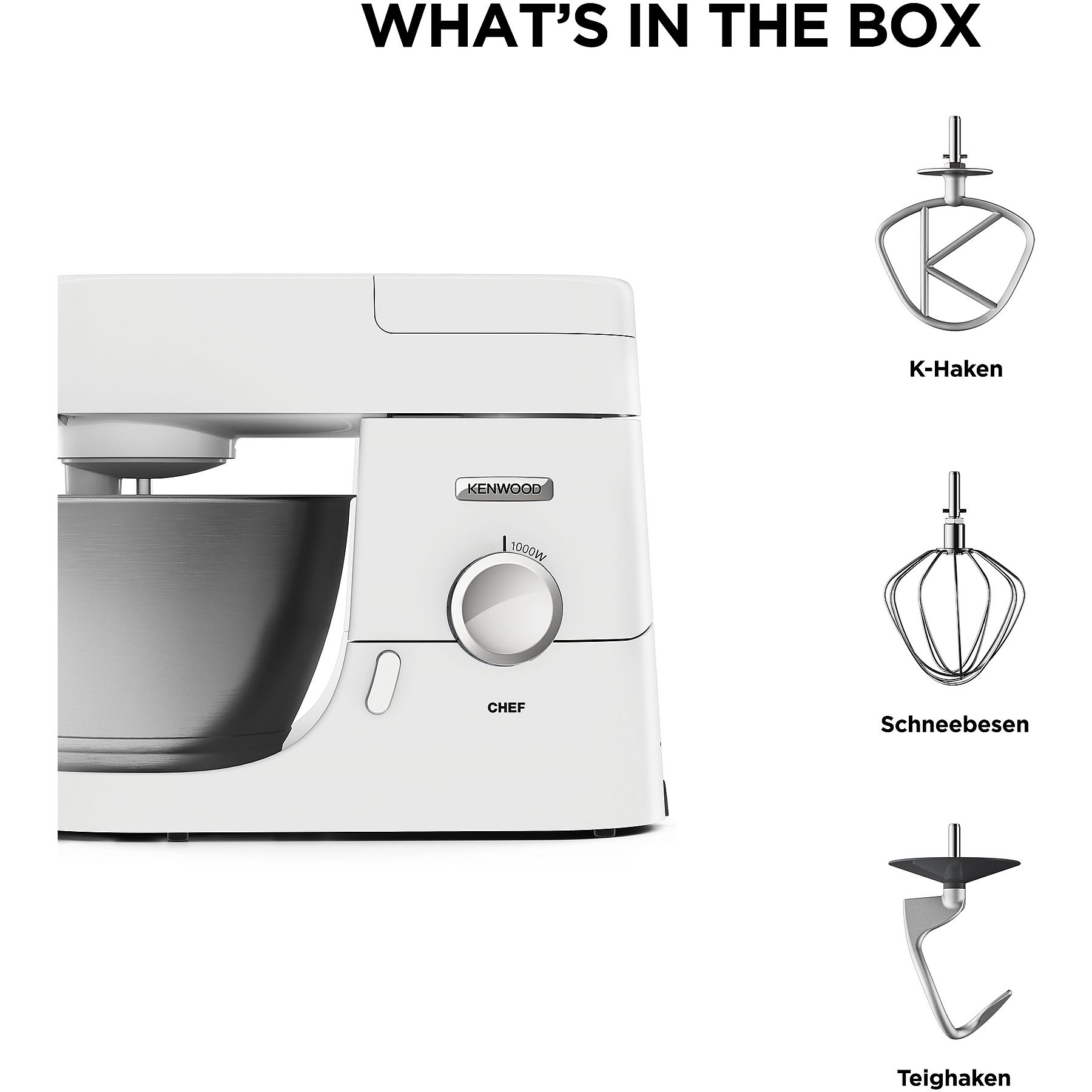 KENWOOD KVC3100W - Robot da cucina Chef 4,6L bianco + AT312B spremiagrumi