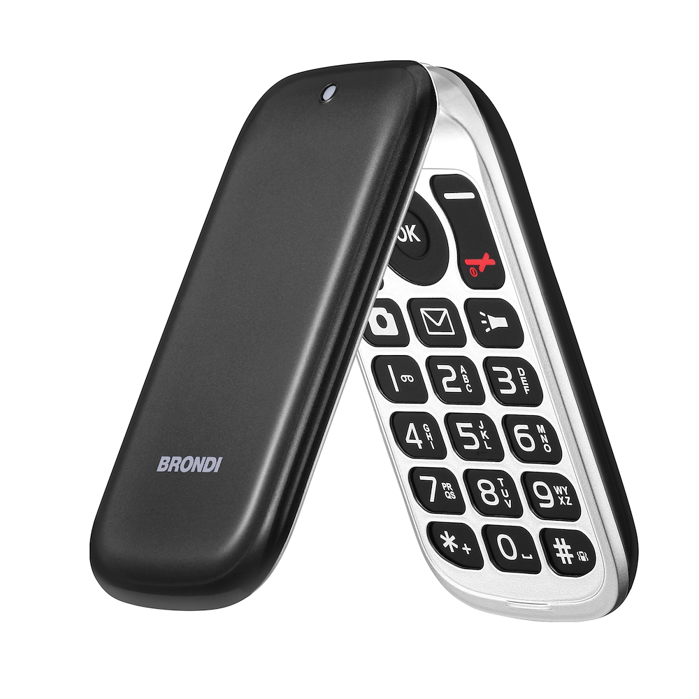 BRONDI STONEPIUNERO - Telefono Dualsim 2.4" Nero con Bluetooth