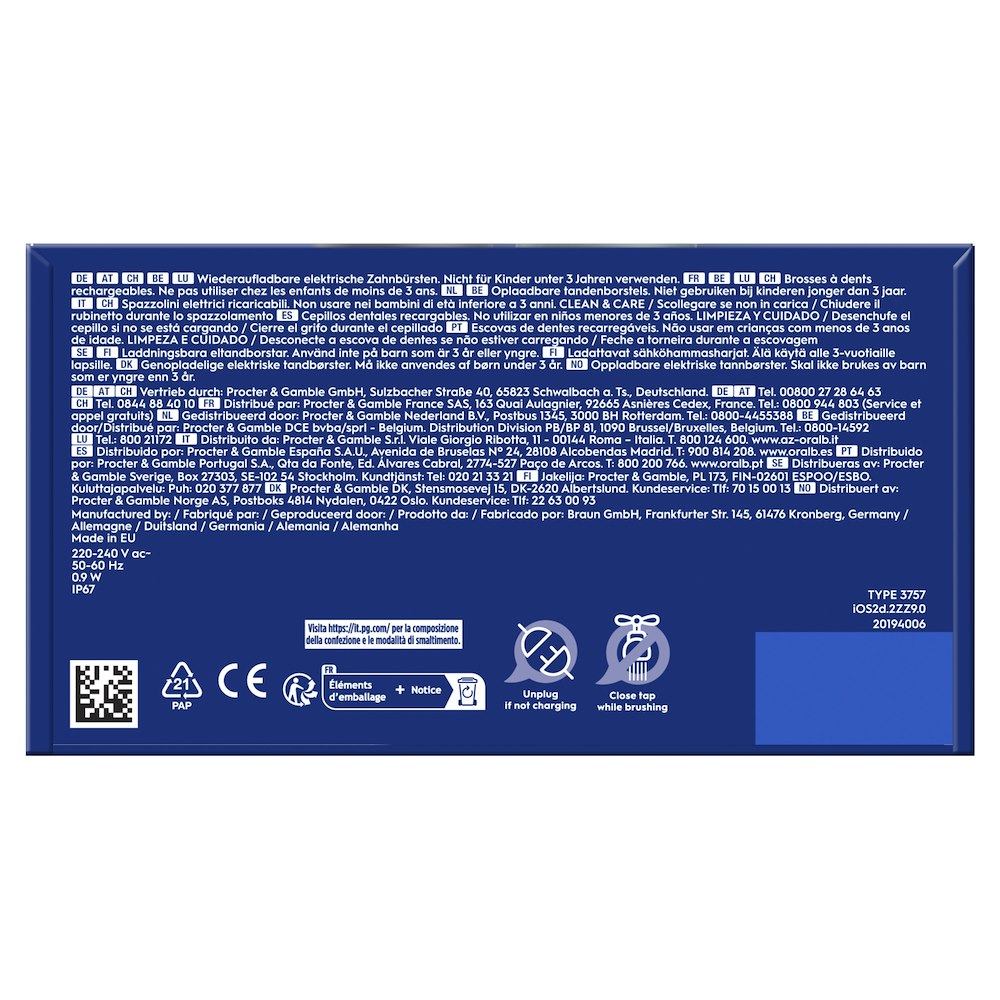 ORAL-B IO2DUONEROVERDE - SPAZZOLINO ELETTRICO NERO VERDE