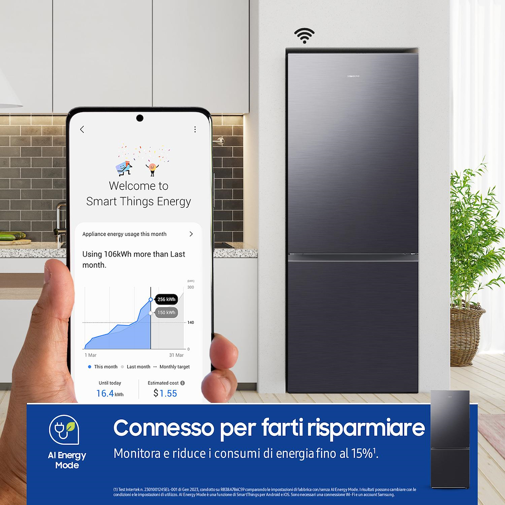 SAMSUNG RB50DG601EB1EF - Frigorifero Combinato 508Lt WiFi