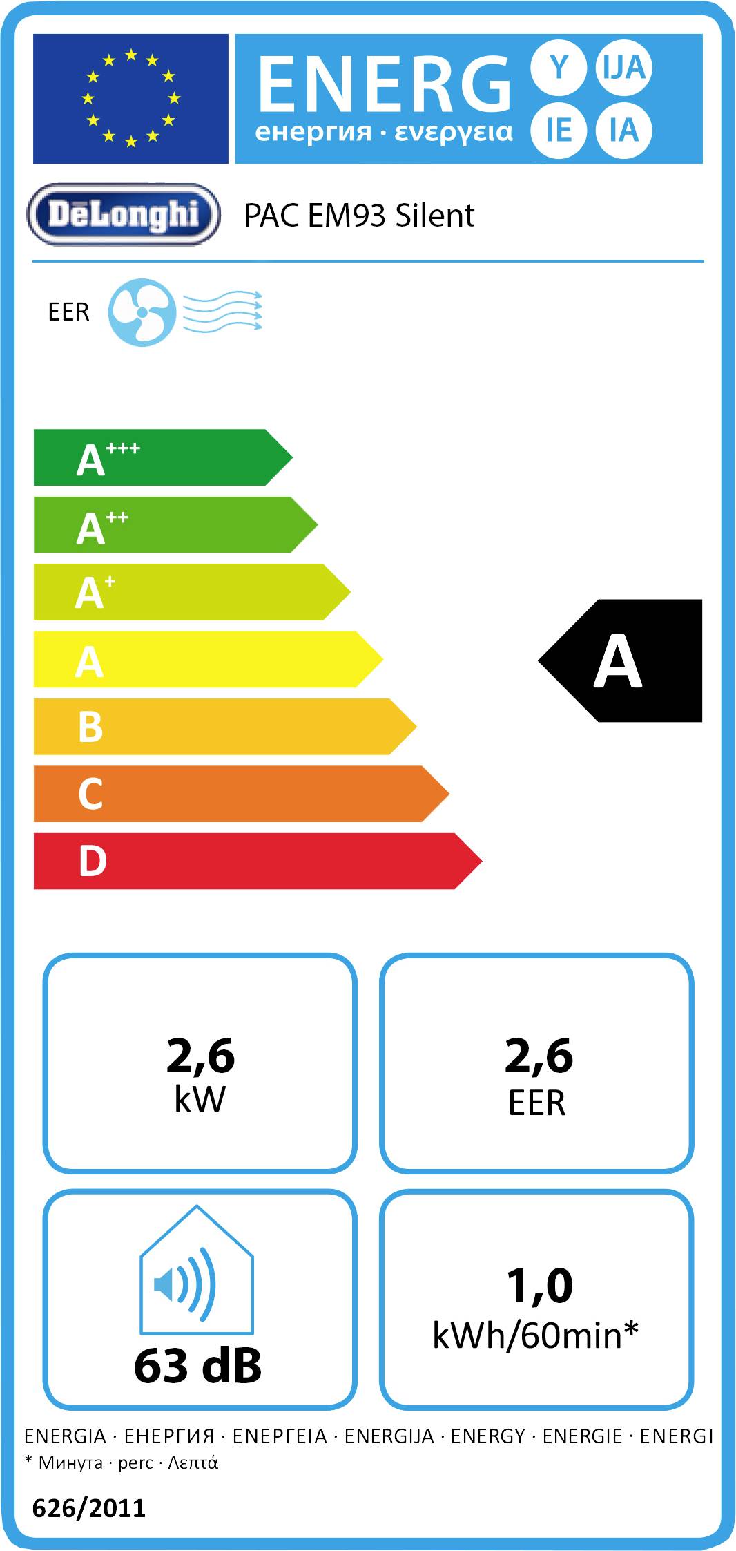 DE LONGHI PACEM82 - De Longhi Monoblocco Klimaanlage 2.4KW A DE LONGHI PACEM82 - De Longhi Monoblocco Klimaanlage 2.4KW A