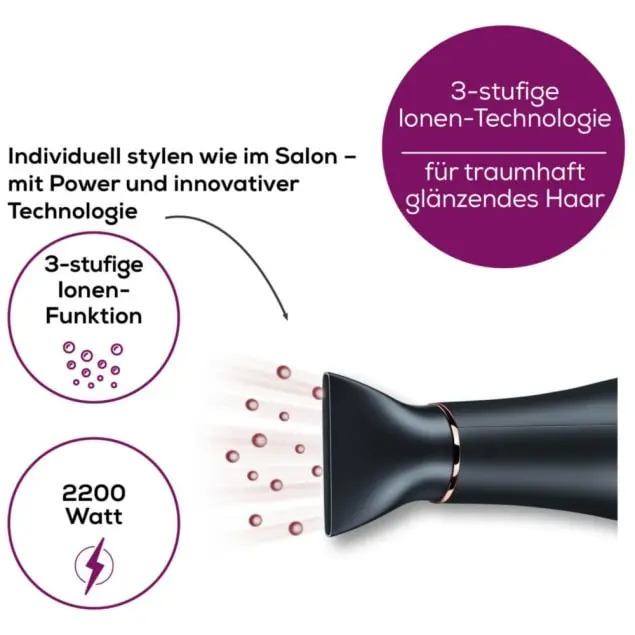 BEURER HC50 - Beurer HC50 Haartrockner mit Ionenfunktion