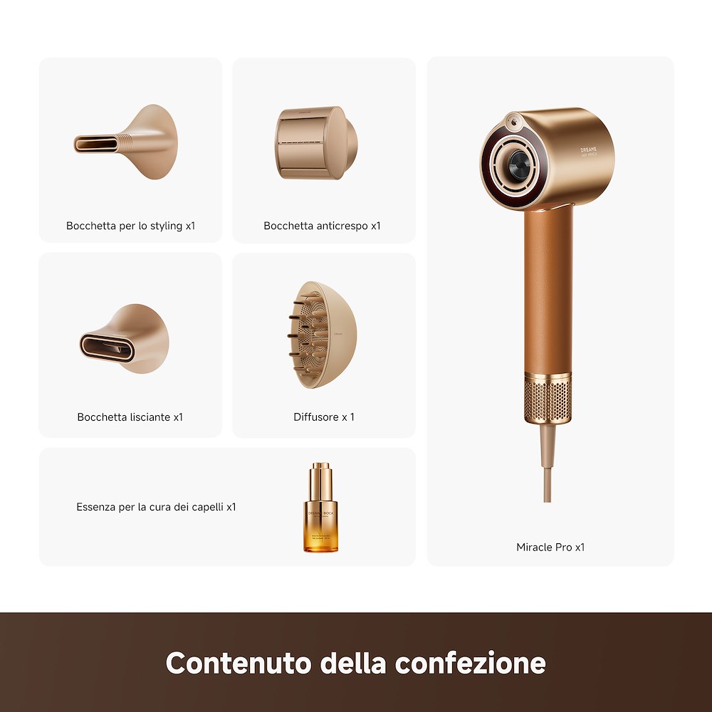 DREAME DREMIRACLEPRO - Phon 1600W Capelli Oro
