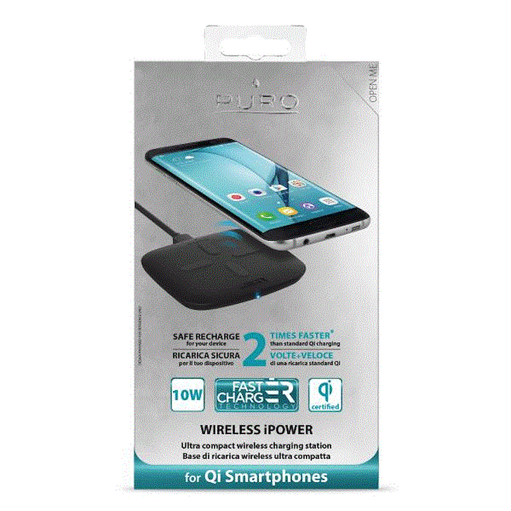 PURO FCCSQI2BLK - Caricatore wireless iPOWER PURO FCCSQI2BLK - Caricatore wireless iPOWER