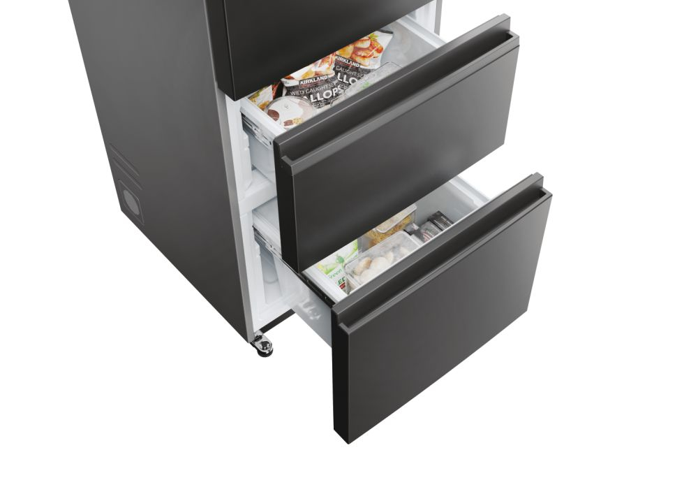 HAIER HTR5719ENPT - Kühlschrank 3P.528LT L.70CM Noir