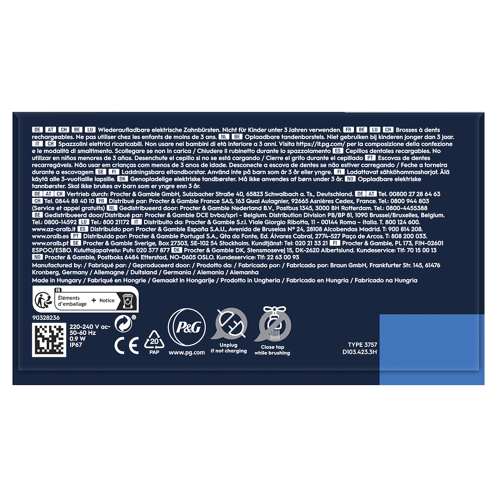 ORAL-B VITALITYPRODUOBLACKBLUE - Oral-B Vitality Pro Duo Spazzolino Elettrico Nero/Blu