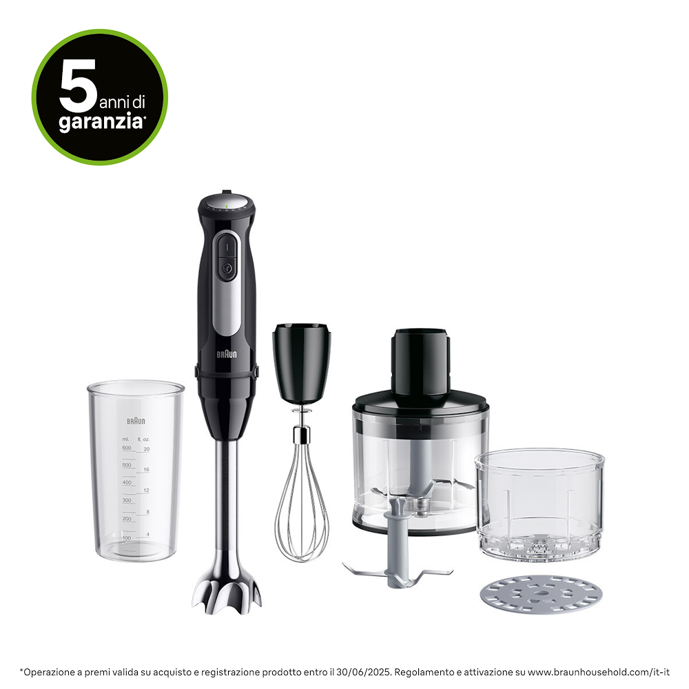 BRAUN MQ55254MBK - Frullatore ad immersione Braun 1000W