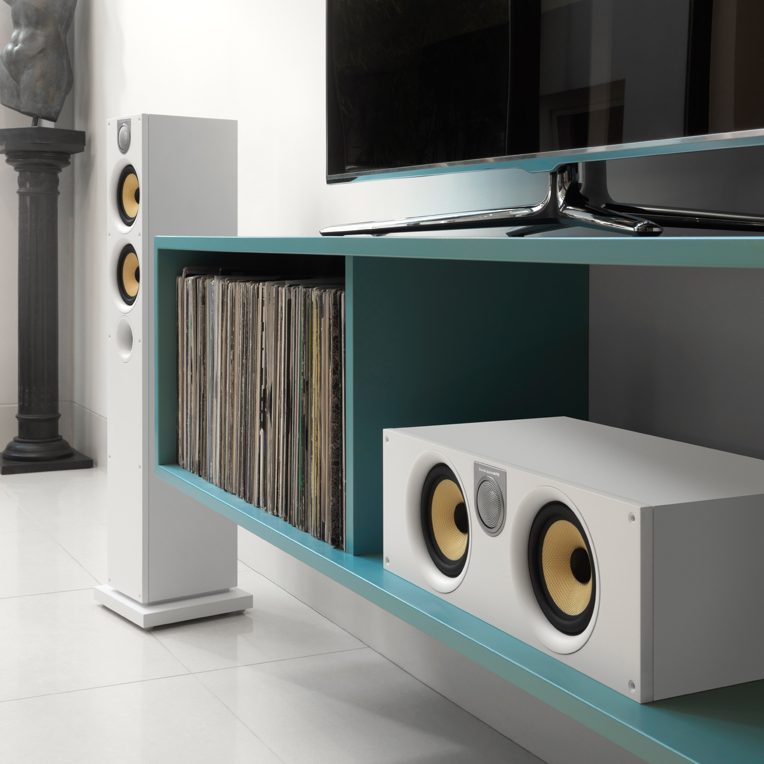 Bowers & Wilkins 684 S2 – 2-Wege Standlautsprecher (Paar), Weiß