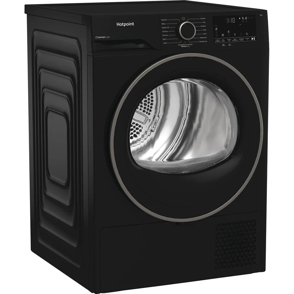HOTPOINT-ARISTON HPT94DBBSIT - Asciugatrice pompa di calore 9 kg Nero