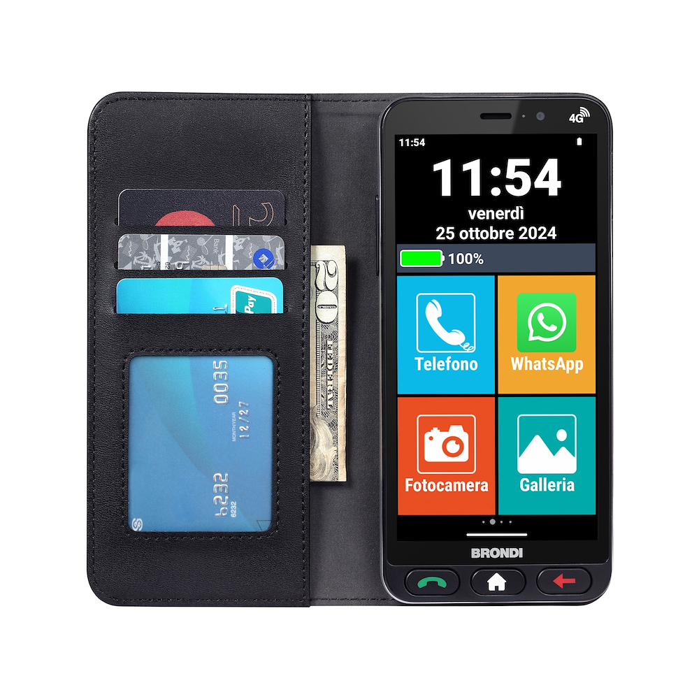 BRONDI AMICOVERO4GPIUBLACK - Smartphone Senior Facile