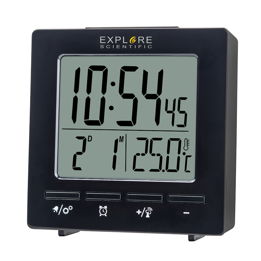 EXPLORE SCIENTIFIC RDC1005NERO - Digitale Uhr mit Snooze-Funktion