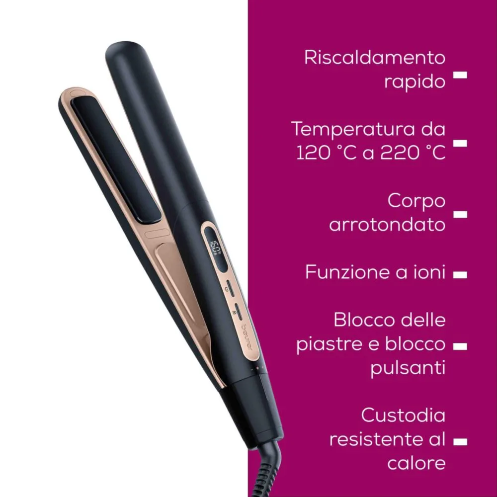 BEURER HS100 - Piastra per capelli con ioni