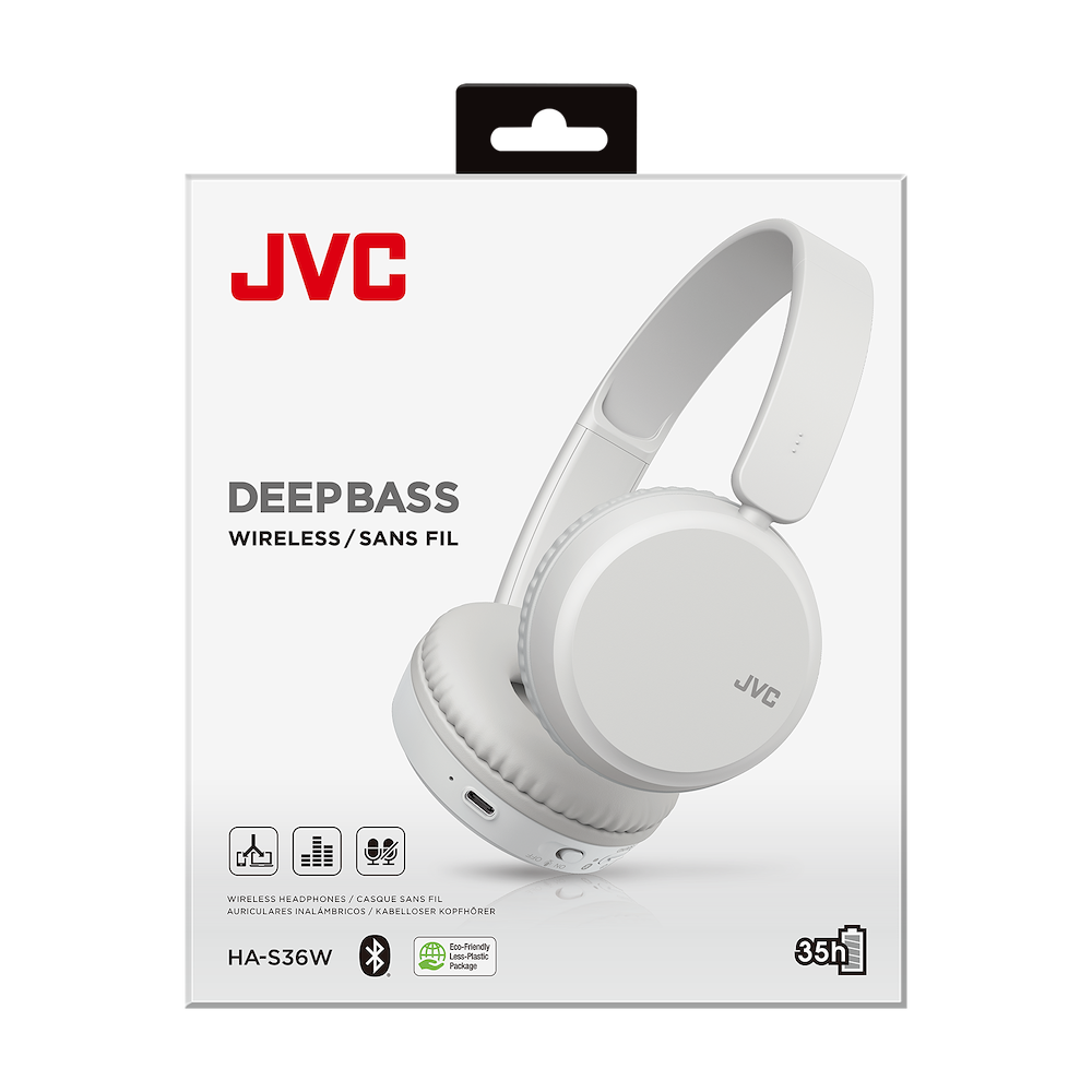 JVC HAS36WWU - HA-S36W Faltbare Bluetooth Kopfhörer
