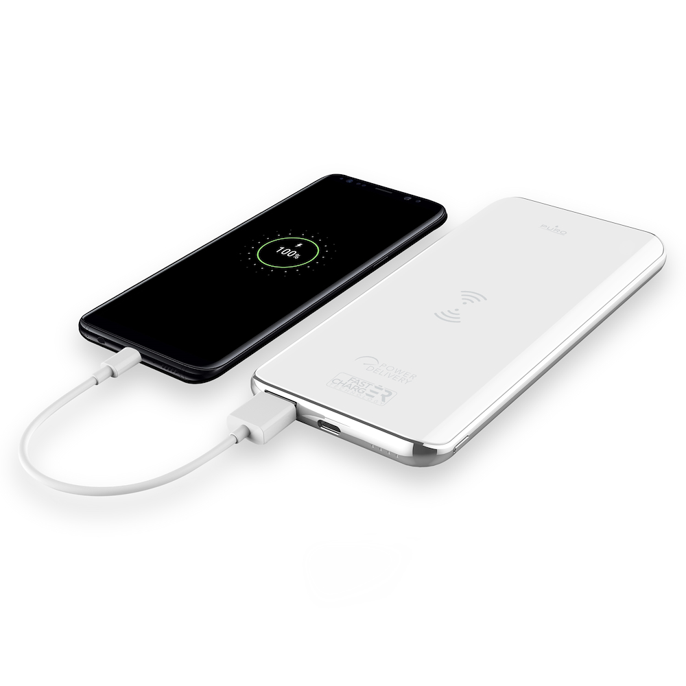PURO FCBB80P1QIWHI - Powerbank 8000mAh Wireless und USB