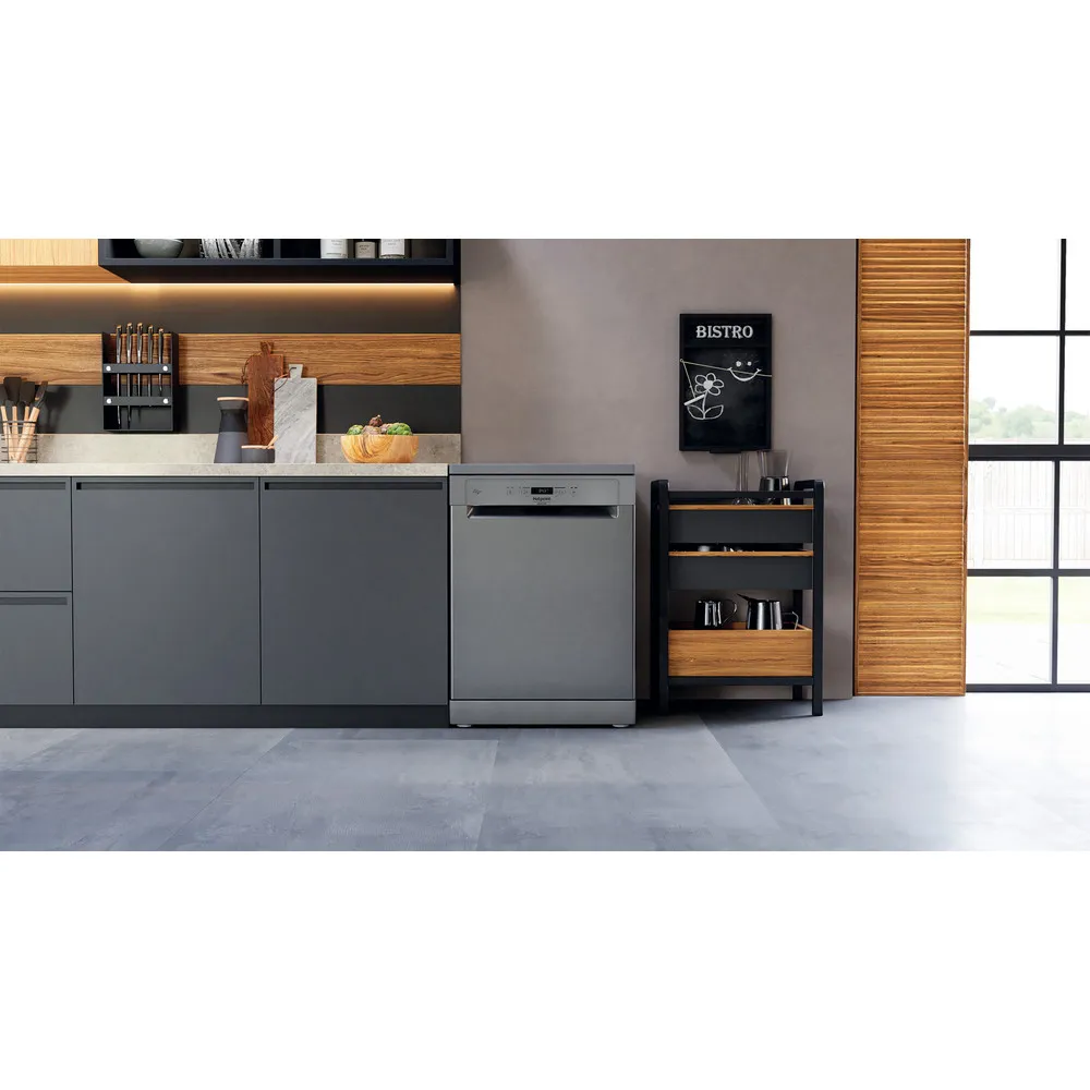 HOTPOINT-ARISTON HA2FFC14BX - Freistehende Geschirrspülmaschine Inox
