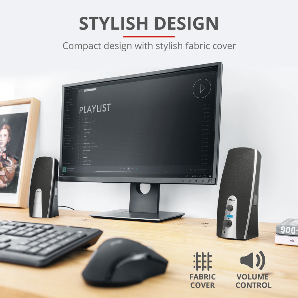 TRUST 16697 - 16697 0009319 CASSE PC 2.0 10W mitNETT.CUFFIE NERO