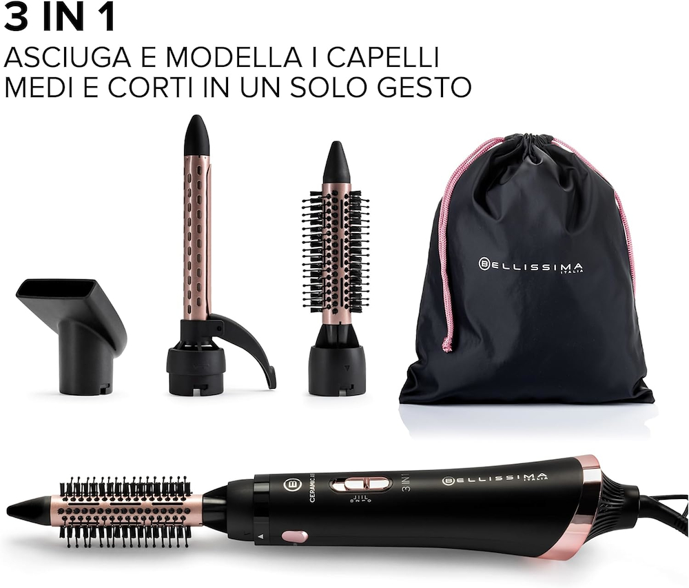 IMETEC 11886 - Modellatore capelli Bellissima 800W 3in1