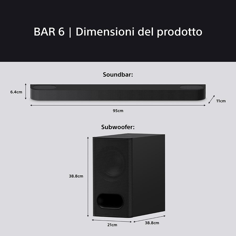 SONY HTBD60 - HTBD60 - Sound Bar 3.1.2 con Subwoofer